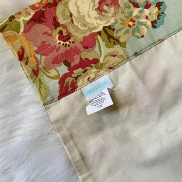 Waverly Spring Bling Vapor Scallop Window Valance Floral Shabby Chic - Picture 5 of 9